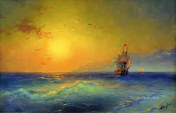クリミア海岸近く 1890 ロマンチックなイワン・アイヴァゾフスキー ロシア Oil Paintings